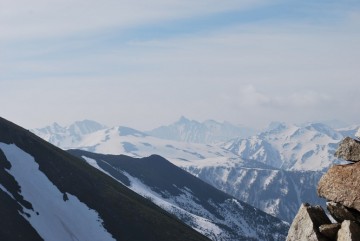 雲ノ平は、まったくの雪原です。